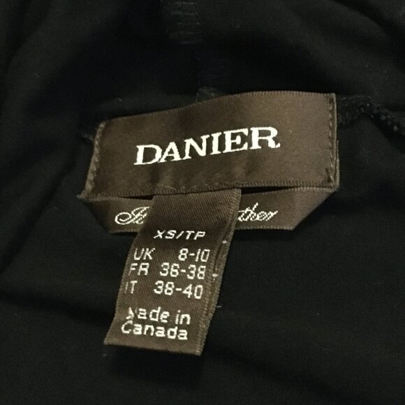 Danier Genuine Leather Sleeve Open Waterfall Handkerchief Cardigan - Picture 9 of 16
